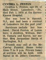 Fenton, Cynthia L. 